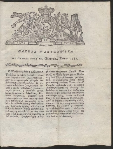 Gazeta Warszawska. R.1781 Nr 101