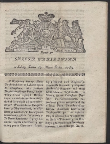 Gazeta Warszawska. R.1782 Nr 40