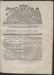 Gazeta Warszawska. R.1782 Nr 71