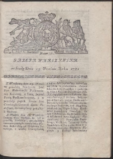 Gazeta Warszawska. R.1782 Nr 77
