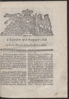 Gazeta Warszawska. R.1782 Nr 89