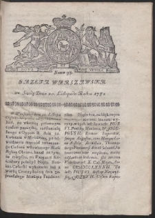 Gazeta Warszawska. R.1782 Nr 93