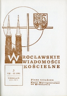 Wrocławskie Wiadomości Kościelne. R. 44 (1991), nr 3