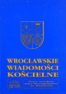 Wrocławskie Wiadomości Kościelne. R. 46 (1993), nr 1/2
