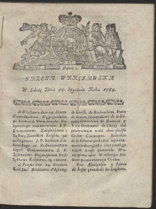 Gazeta Warszawska. R.1784 nr 7