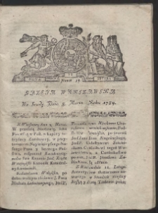 Gazeta Warszawska. R.1784 Nr 18