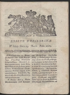 Gazeta Warszawska. R.1784 Nr 21