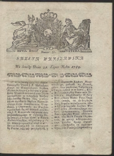 Gazeta Warszawska. R.1784 Nr 58