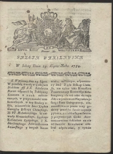 Gazeta Warszawska. R.1784 Nr 59