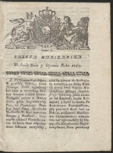 Gazeta Warszawska. R.1785 Nr 2
