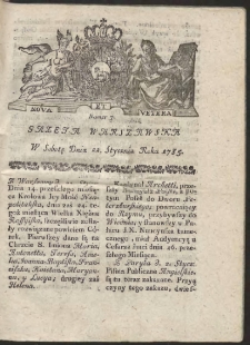 Gazeta Warszawska. R.1785 Nr 7