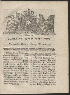 Gazeta Warszawska. R.1785 Nr 10