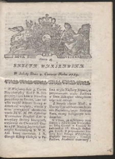 Gazeta Warszawska. R.1785 Nr 45