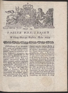 Gazeta Warszawska. R.1785 Nr 105
