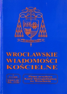 Wrocławskie Wiadomości Kościelne. R. 58 (2005), nr 2