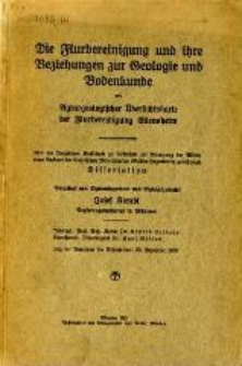 Die Flurbereinigung und ihre Beziehungen zur Geologie und Bodenkunde