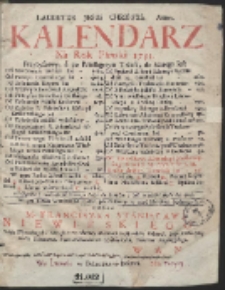Kalendarz Ná Rok Páński 1731. […]