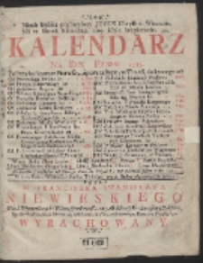Kalendarz Na Rok Panski 1735. […]