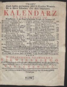 Kalendarz Na Rok Panski 1736. […]
