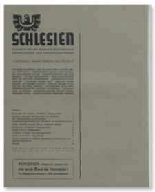 Schlesien: Zeitschrift für den gesamtschlesischen Raum. 2. Jahrgang, Januar/Februar 1940, Folge 1/2