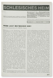 Schlesisches Heim : Monatsschrift der Wohnungsfürsorge-Gesellschaft für Oberschlesien G. m. b. H. und der Schlesisch. Heimstätte Provinziellen Wohnungsfürsorge-Gesellschaft m. b. H. Mitteilungsblatt für die schlesischen Baugenossenschaften. Jahrgang 11, September 1930, Heft 9