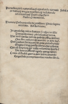 Parvulus phi[losophia]e naturalis cu[m] expositio[n]e textuali [...]