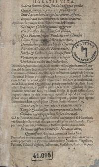 Quinti Horatii Flacci [...] Poemata omnia [...]. [acc.:] In Quinti Horatii Flacci [...] Poemata omnia Rerum Ac Verborum Locupletissimum Index