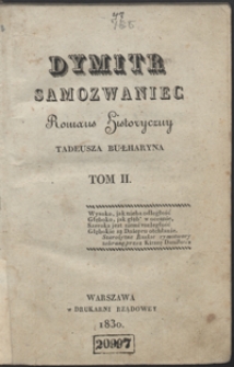 Dymitr Samozwaniec : romans historyczny. Tom II