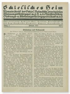 Schlesisches Heim : Monatsschrift der Schlesischen Heimstätte provinziellen Wohnungsfürsorgegesellschaft m. b. H.und Oberschlesichen Siedlungs und Wohnungsfürsorgegesellschaft m. b. H. Jahrgang 6, Februar 1925, Heft 2