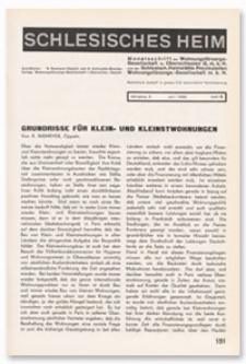 Schlesisches Heim : Monatsschrift der Wohnungsfürsorge-Gesellschaft für Oberschlesien G. m. b. H. und der Schlesisch. Heimstätte Provinziellen Wohnungsfürsorge-Gesellschaft m. b. H. Jahrgang 9, Juni 1928, Heft 6