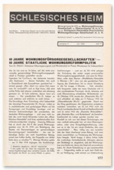 Schlesisches Heim : Monatsschrift der Wohnungsfürsorge-Gesellschaft für Oberschlesien G. m. b. H. und der Schlesisch. Heimstätte Provinziellen Wohnungsfürsorge-Gesellschaft m. b. H. Jahrgang 9, Juli 1928, Heft 7