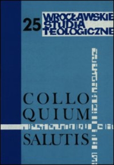 Colloquium Salutis : wrocławskie studia teologiczne. 25 (1993)