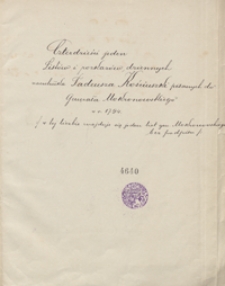 [Listy i rozkazy dzienne naczelnika Tadeusza Kościuszki do generała Stanisława Mokronowskiego, dowódcy powstania na Litwie. 1794]