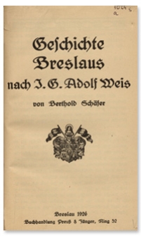 Geschichte Breslaus : nach J. G. Adolf Weis