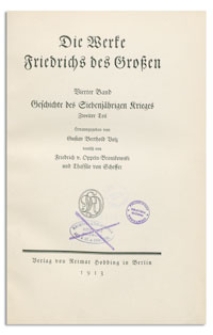 Geschichte des Siebenjährigen Krieges. T. 2