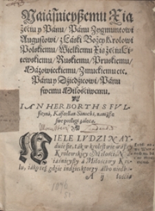 Ioannis Herborti [...] Locorum De Fide Communium Latinopolonorum Liber I [...] = Głownych O Wierze Artykułow po Polsku y po Lacinie pisanych Xiegi I [...]