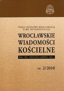 Wrocławskie Wiadomości Kościelne. R. 63 (2010), nr 2