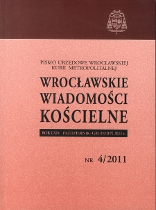 Wrocławskie Wiadomości Kościelne. R. 64 (2011), nr 4
