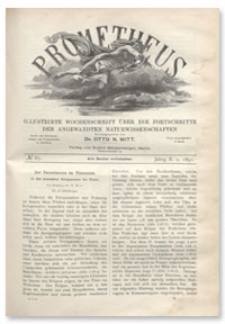 Prometheus : Illustrirte Wochenschrift über die Fortschritte der angewandenten Naturwissenschaften. 2. Jahrgang, 1891, Nr 67