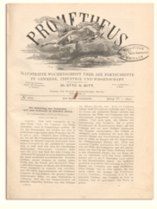 Prometheus : Illustrirte Wochenschrift über die Fortschritte in Gewerbe, Industrie und Wissenschaft. 4. Jahrgang, 1892, Nr 162