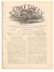 Prometheus : Illustrirte Wochenschrift über die Fortschritte in Gewerbe, Industrie und Wissenschaft. 4. Jahrgang, 1892, Nr 167