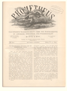 Prometheus : Illustrirte Wochenschrift über die Fortschritte in Gewerbe, Industrie und Wissenschaft. 4. Jahrgang, 1893, Nr 200