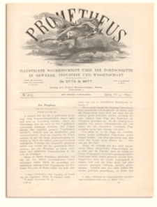 Prometheus : Illustrirte Wochenschrift über die Fortschritte in Gewerbe, Industrie und Wissenschaft. 4. Jahrgang, 1893, Nr 205