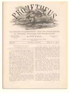 Prometheus : Illustrirte Wochenschrift über die Fortschritte in Gewerbe, Industrie und Wissenschaft. 4. Jahrgang, 1893, Nr 206